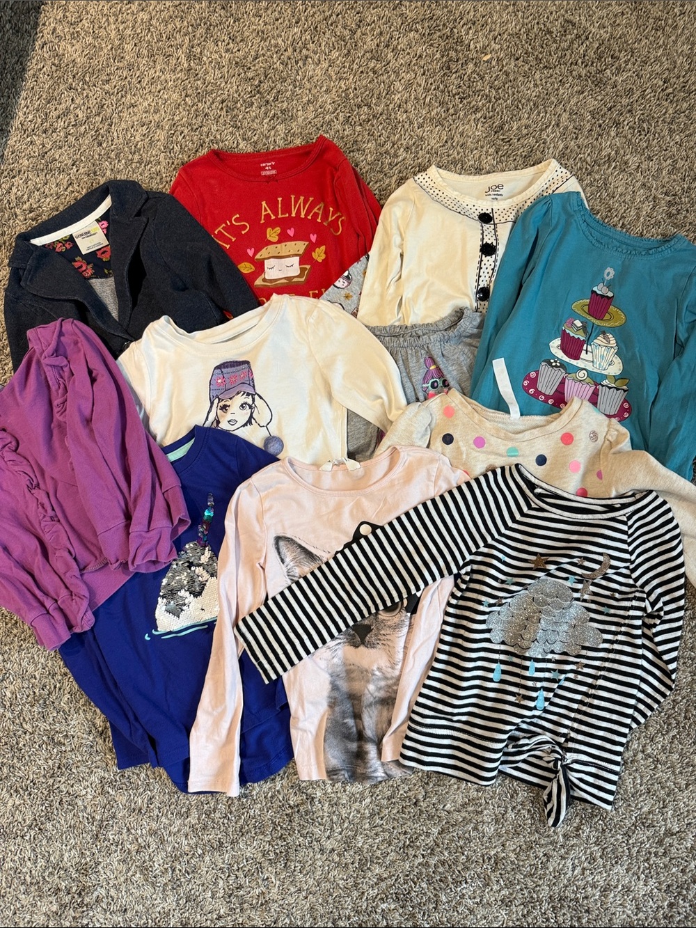 Mixed Kids Long-Sleeve Tops - Assorted Colors